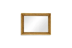 Yamuna Rectangular Mirror - Aged Antique Brass