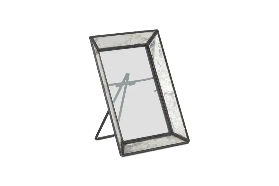 Yash Antique Glass & Iron Photoframe - Antique Black