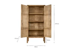 Yasha Reeded Mango Wood Cabinet