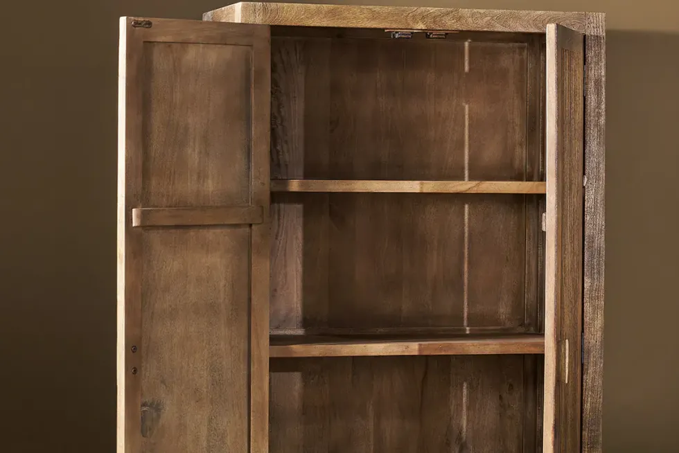 Yasha Reeded Mango Wood Cabinet