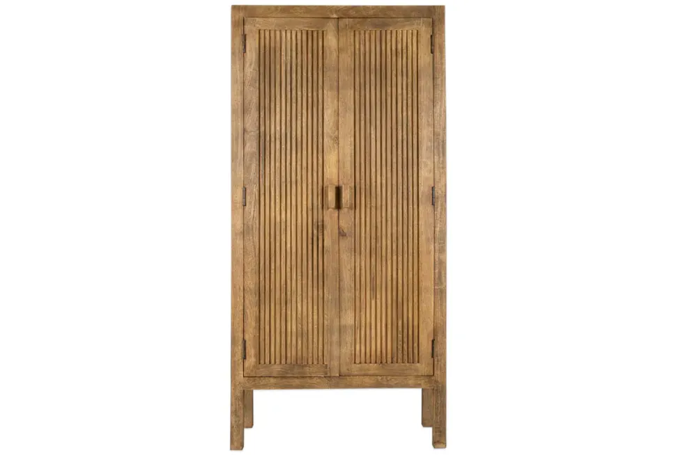 Yasha Reeded Mango Wood Cabinet