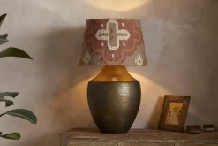 Yatra Jute Kilim Lampshade - Rust & Natural - Large