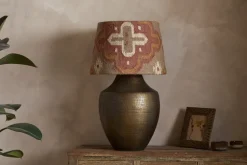 Yatra Jute Kilim Lampshade - Rust & Natural - Large