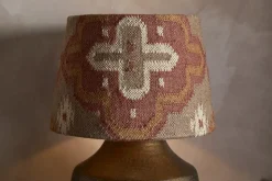Yatra Jute Kilim Lampshade - Rust & Natural - Large