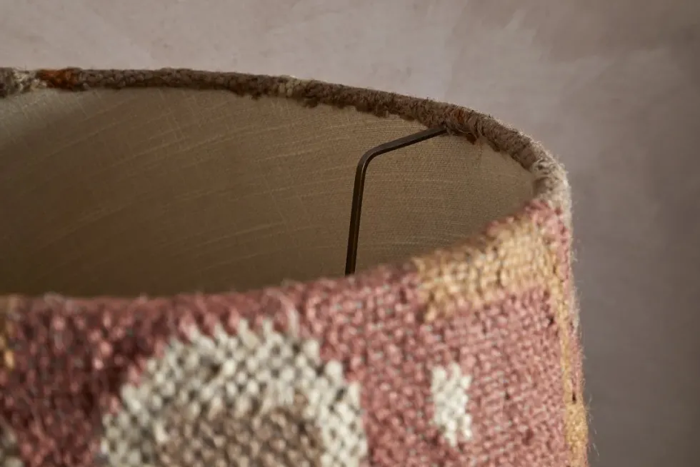 Yatra Jute Kilim Lampshade - Rust & Natural - Large