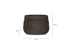 Zadie Terracotta Planter - Grey - Large