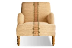 Zairya Jute & Cotton Armchair - Natural & Rust
