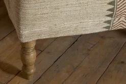 Zairya Jute & Cotton Armchair - Natural & Rust