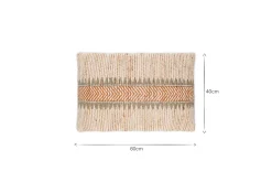 Zairya Jute & Cotton Cushion Cover - Natural & Rust