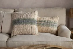 Zairya Jute & Cotton Cushion Cover - Sea Foam