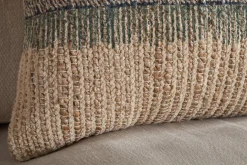Zairya Jute & Cotton Cushion Cover - Sea Foam