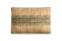 Zairya Jute & Cotton Cushion Cover - Sea Foam