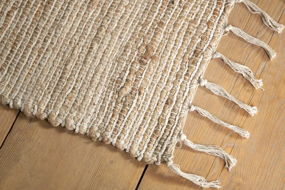 Zairya Jute & Cotton Rug - Sea Foam