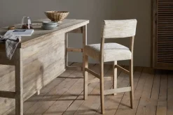 Zoha Cotton & Jute Upholstered Counter Chair - Natural