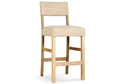 Zoha Cotton & Jute Upholstered Counter Chair - Natural