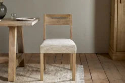 Zoha Cotton & Jute Upholstered Dining Chair - Natural