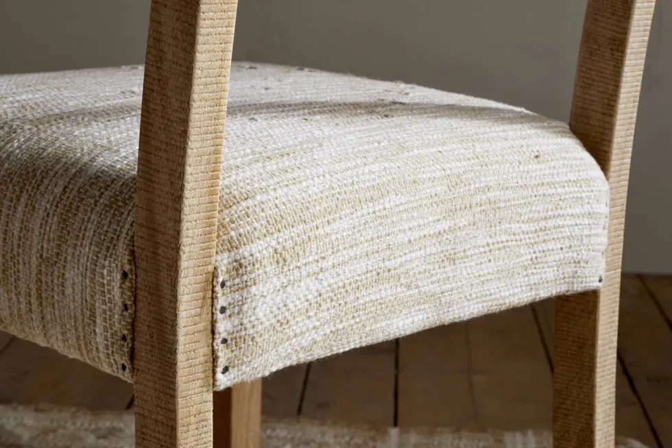 Zoha Cotton & Jute Upholstered Dining Chair - Natural