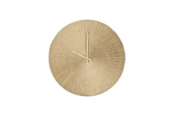 Zuwena Etched Wall Clock - Antique Brass